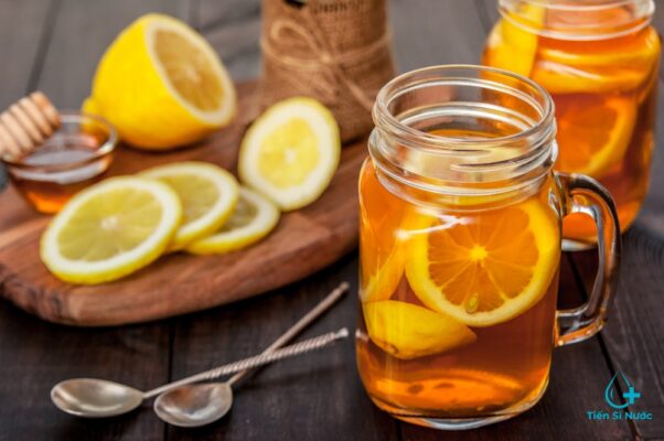 chanh đào ngâm mật ong