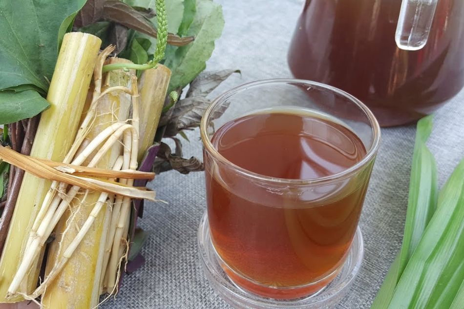 Nước uống thanh lọc cơ thể mía lao, lá dứa và rễ tranh Nước uống thanh lọc cơ thể mía lao, lá dứa và rễ tranh